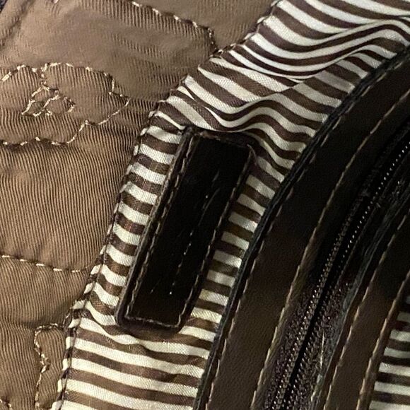 Thirty-one brown quilted tote cross body - Picture 3 of 13